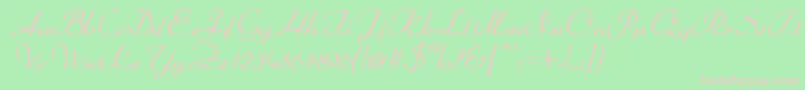 Arabella Font – Pink Fonts on Green Background