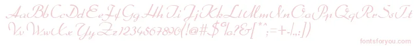 フォントArabella – ピンクのフォント