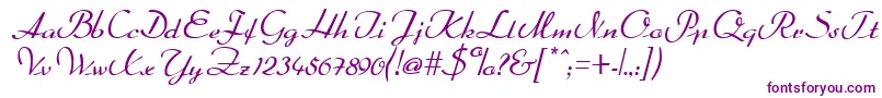 Arabella Font – Purple Fonts on White Background