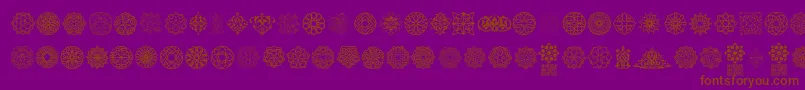 Arabesque Ornaments Font – Brown Fonts on Purple Background