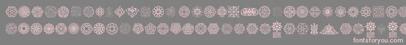 Arabesque Ornaments Font – Pink Fonts on Gray Background