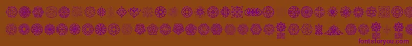 Arabesque Ornaments Font – Purple Fonts on Brown Background