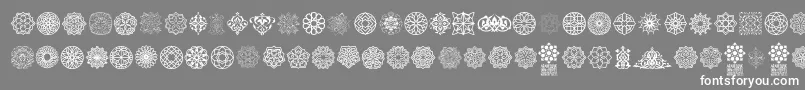 Arabesque Ornaments Font – White Fonts on Gray Background