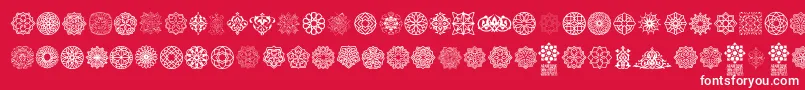 Arabesque Ornaments Font – White Fonts on Red Background