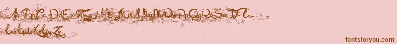 Arabia Font – Brown Fonts on Pink Background