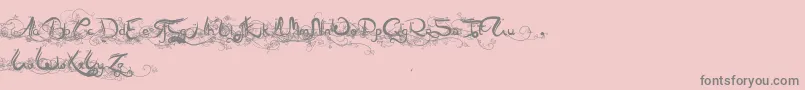 Arabia Font – Gray Fonts on Pink Background