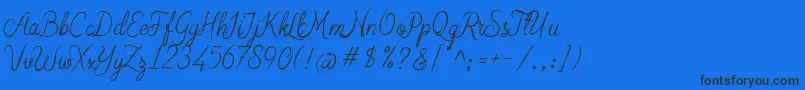 fuente Arabian Script – Fuentes Negras Sobre Fondo Azul