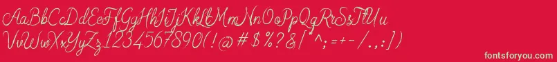 Arabian Script Font – Green Fonts on Red Background