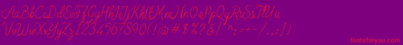 Arabian Script-Schriftart – Rote Schriften auf violettem Hintergrund