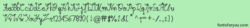 ArabicaVine Font – Black Fonts on Green Background