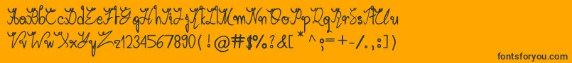 ArabicaVine Font – Black Fonts on Orange Background