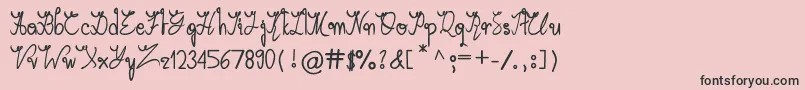 ArabicaVine Font – Black Fonts on Pink Background