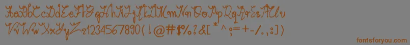 ArabicaVine-Schriftart – Braune Schriften auf grauem Hintergrund