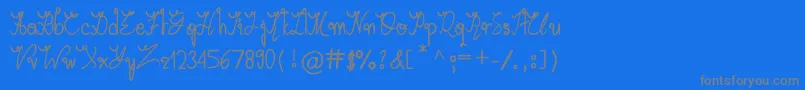 ArabicaVine Font – Gray Fonts on Blue Background
