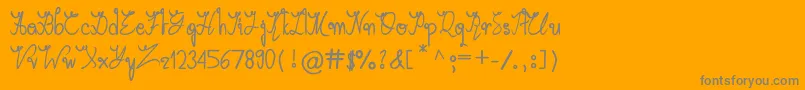 ArabicaVine Font – Gray Fonts on Orange Background
