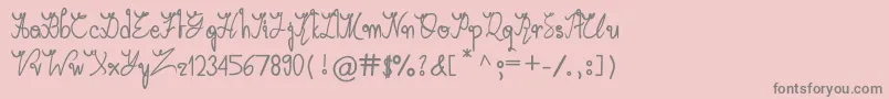 ArabicaVine Font – Gray Fonts on Pink Background