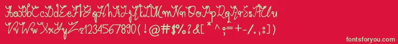 ArabicaVine Font – Green Fonts on Red Background