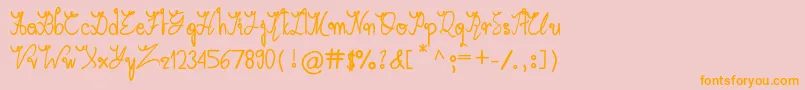 ArabicaVine Font – Orange Fonts on Pink Background