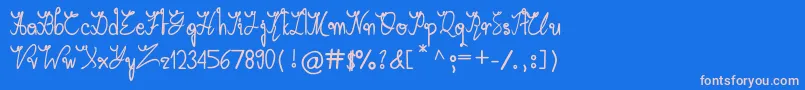 ArabicaVine Font – Pink Fonts on Blue Background