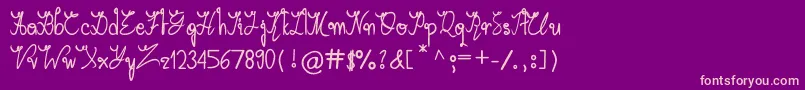 ArabicaVine Font – Pink Fonts on Purple Background