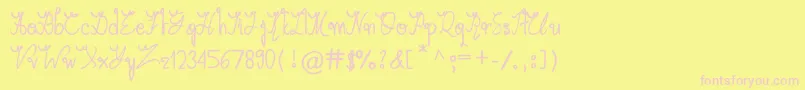 ArabicaVine Font – Pink Fonts on Yellow Background