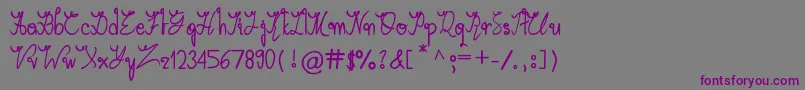 ArabicaVine Font – Purple Fonts on Gray Background