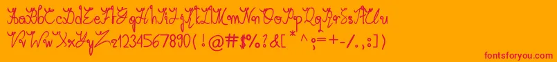 ArabicaVine Font – Red Fonts on Orange Background