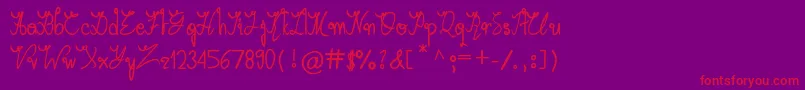 ArabicaVine Font – Red Fonts on Purple Background