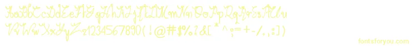 Шрифт ArabicaVine – жёлтые шрифты