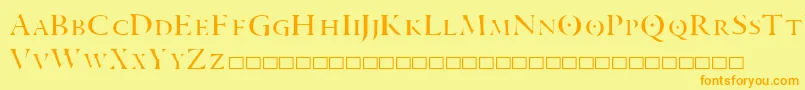 ARANEA Font – Orange Fonts on Yellow Background