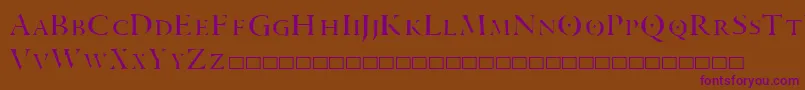 Шрифт ARANEA – фиолетовые шрифты на коричневом фоне