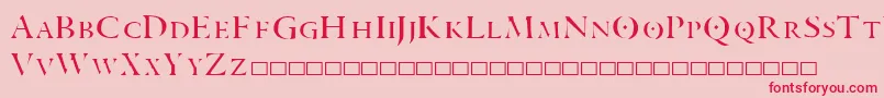 ARANEA-Schriftart – Rote Schriften auf rosa Hintergrund