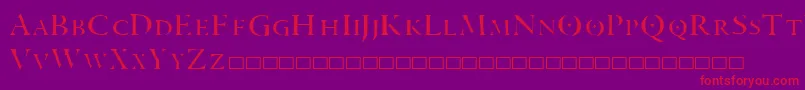 ARANEA Font – Red Fonts on Purple Background
