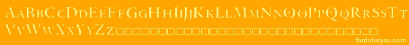 ARANEA Font – Yellow Fonts on Orange Background