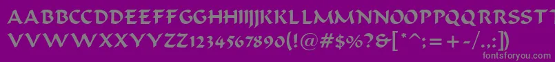 ViBodaciousHBumNormal Font – Gray Fonts on Purple Background