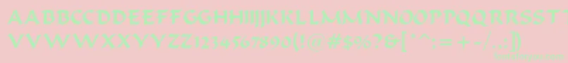 ViBodaciousHBumNormal Font – Green Fonts on Pink Background