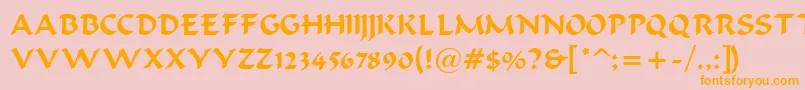 ViBodaciousHBumNormal Font – Orange Fonts on Pink Background