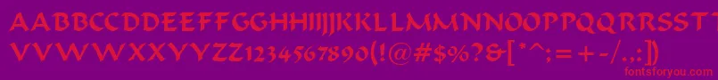 ViBodaciousHBumNormal Font – Red Fonts on Purple Background