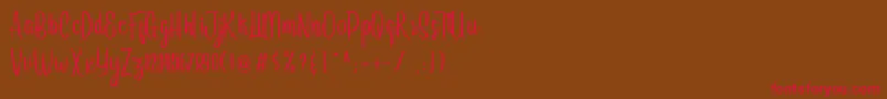Arayara demo Font – Red Fonts on Brown Background