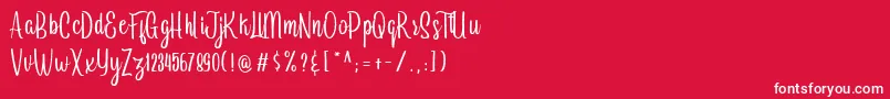 Arayara demo Font – White Fonts on Red Background