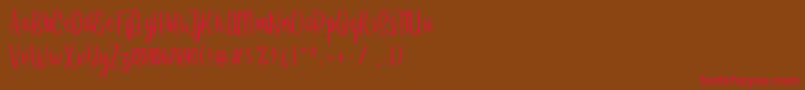 Arayara demo Font – Red Fonts on Brown Background