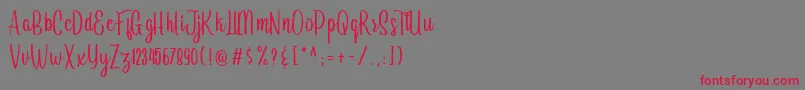 Arayara demo Font – Red Fonts on Gray Background