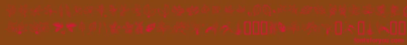 ARBOF    Font – Red Fonts on Brown Background