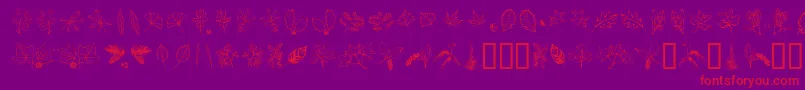 ARBOF   -Schriftart – Rote Schriften auf violettem Hintergrund