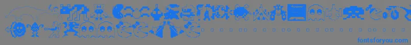 ARCADE   Font – Blue Fonts on Gray Background