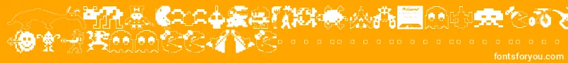 ARCADE   Font – White Fonts on Orange Background