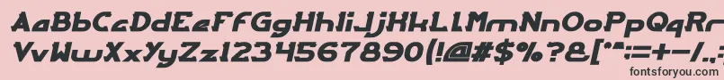 fuente ARCADE Bold Italic – Fuentes Negras Sobre Fondo Rosa