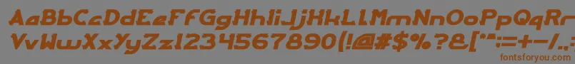 ARCADE Bold Italic Font – Brown Fonts on Gray Background