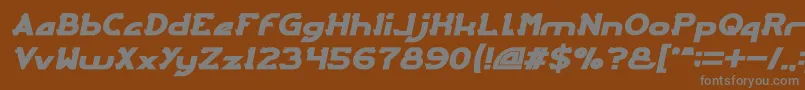 ARCADE Bold Italic Font – Gray Fonts on Brown Background