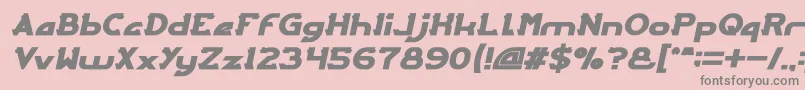 ARCADE Bold Italic Font – Gray Fonts on Pink Background
